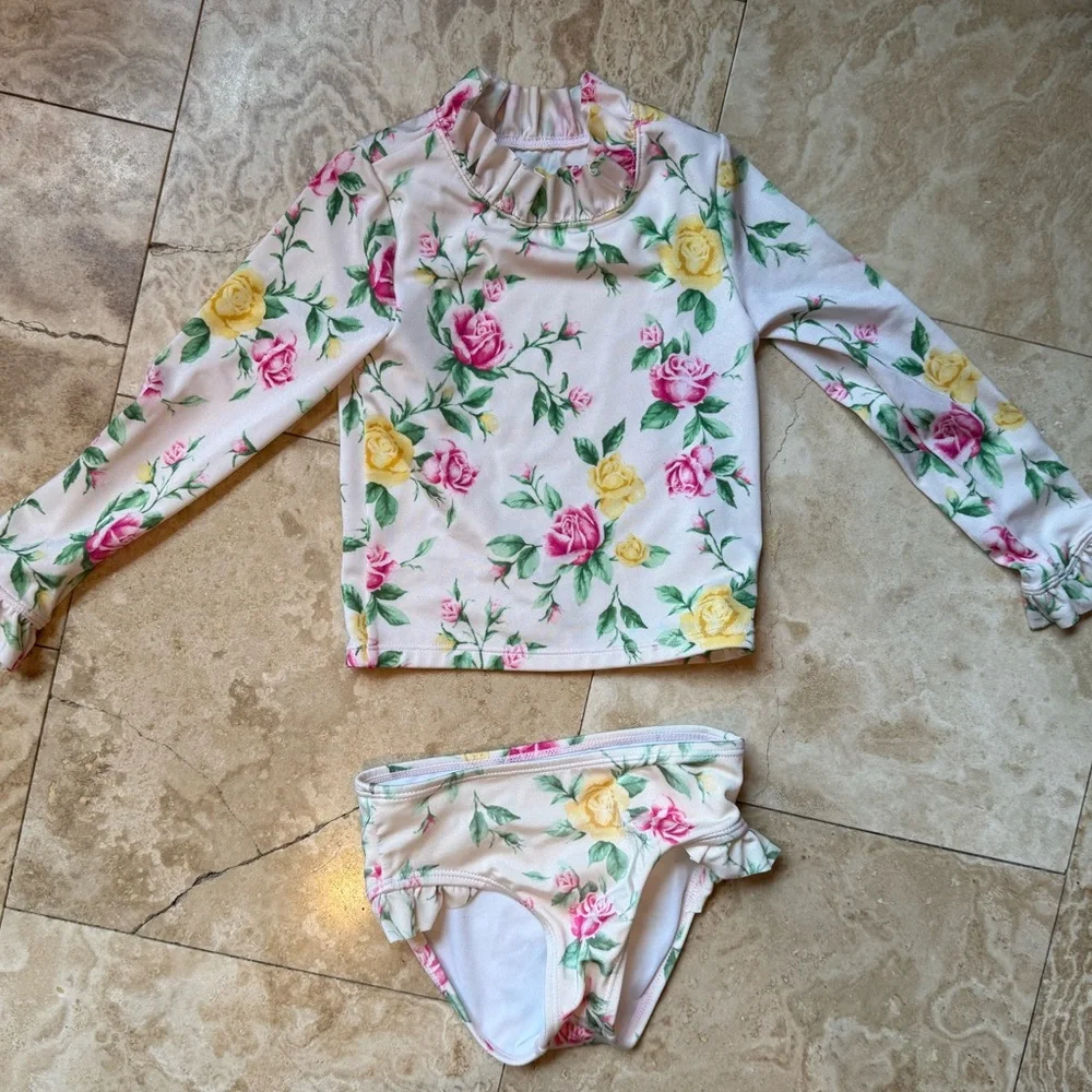 JANIE AND JACK Floral Kids Swim Set